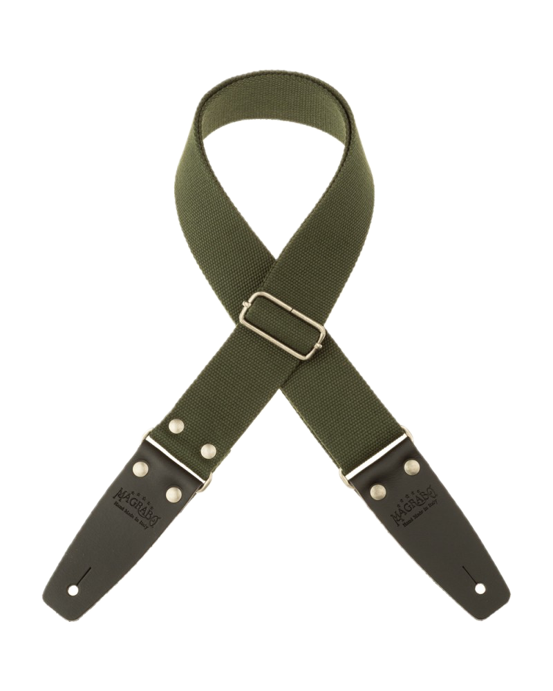 Magrabo Straps Stripe SC Entry Verde 5 cm terminali Nero fibbia Argento