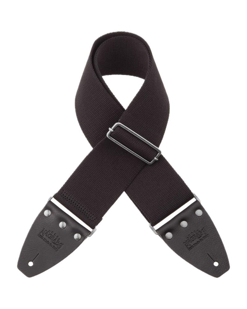 Magrabo Straps Stripe SC Entry Nero 8 cm terminali Nero fibbia Argento