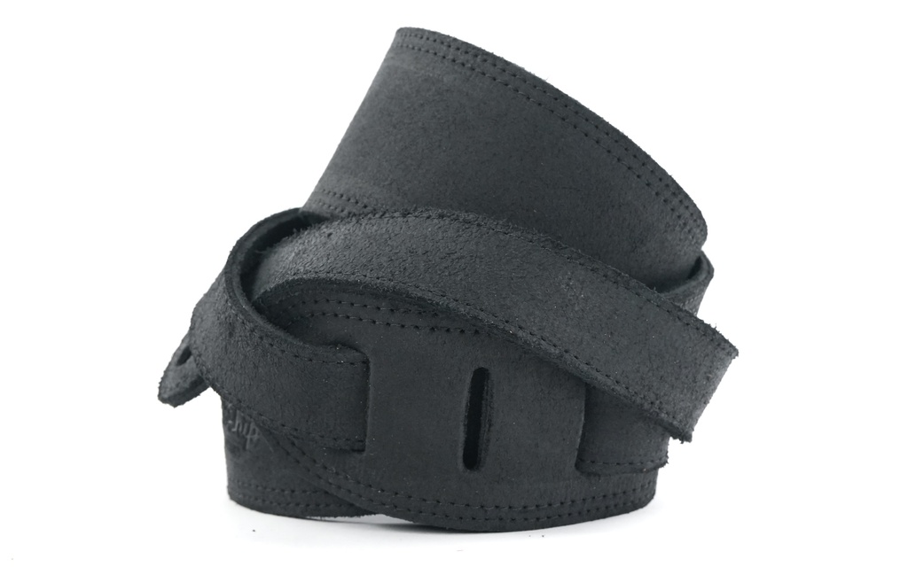 Liam's Leather Soft Guitar Strap Black
