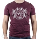 TFOA T-Shirt 'Life's Too Short' Whiskey Label Washed Burgundy