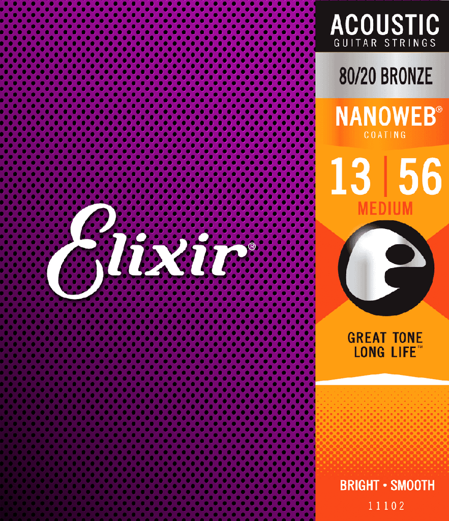 Elixir 11102 Nanoweb 80/20 Bronze 13-56