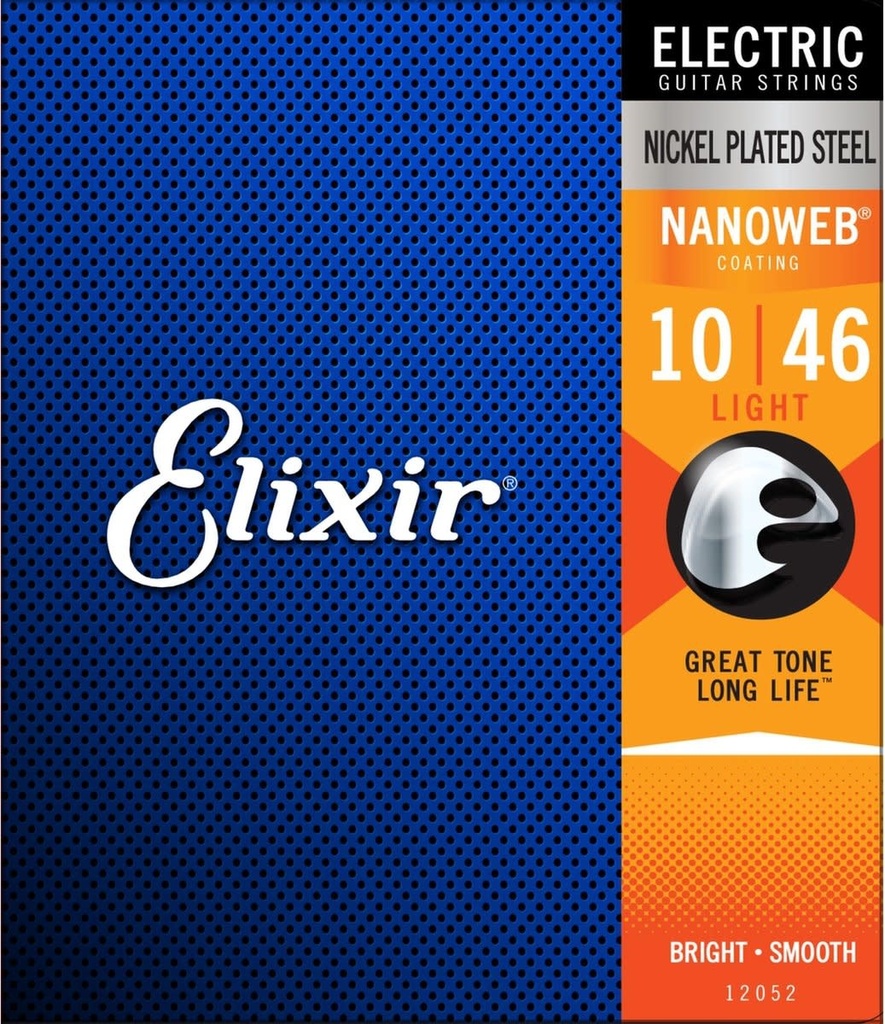 Elixir 12052 Nanoweb Electric Guitar Strings 10-46