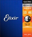 Elixir 12052 Nanoweb Electric Guitar Strings 10-46