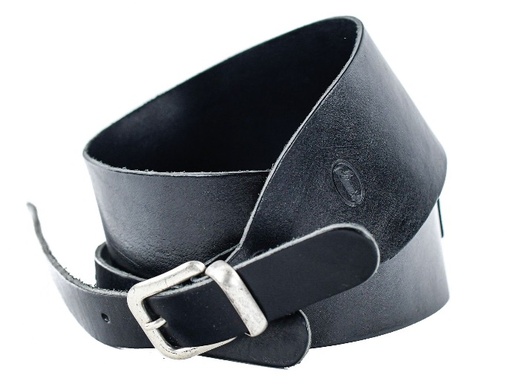 [xtfoa304] Liam's Wide Leather Guitar Strap Black