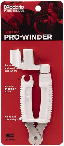 [DP0002W] D'Addario Guitar Pro Winder White