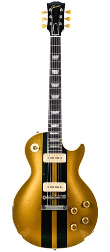 Gibson Custom 56 Les Paul All Gold w/ British Racing Green Stripes Murphy Lab Heavy Aged #65240