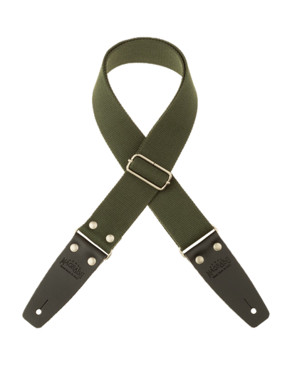 [230.220M] Magrabo Straps Stripe SC Entry Verde 5 cm terminali Nero fibbia Argento