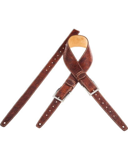 [301.210M] Magrabo Straps Tw in Buckle TS Embossed Ciler Marrone 7 cm fibbie Meccano Argento