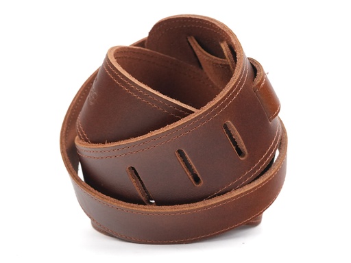 [xtfoa1596] Liam's Leather Soft Guitar Strap Brown