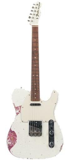 [204826] Fender Telecaster Olympic White Over Paisley 1967