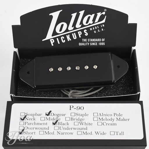 [xtfoa2] Lollar Dogear P90 Neck Black Short
