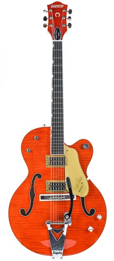 [2401316822] Gretsch G6120TFM Brian Setzer Nashville Orange Flamed Maple