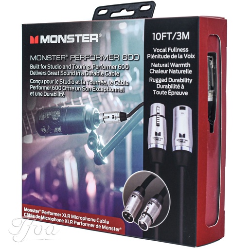 [MP-XX10] Monster Cable Performer 600  XLR 10FT/3M Microphone Cable