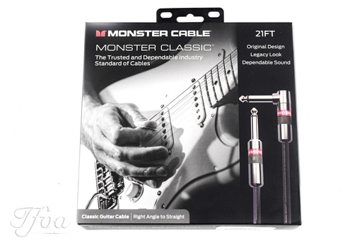 [MC-RS21] Monster Cable Classic 21ft Angled Straight 6.5m Instrument Cable