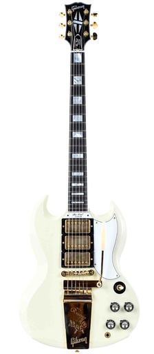 Gibson 1963 Les Paul SG Custom Reissue 3 Pickup Maestro VOS Classic White #206013