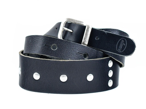 [xtfoa102] TFOA Liam's Nails and Leather Guitar Strap Black