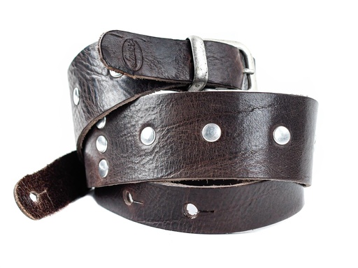 [10320] TFOA Liam's Nails and Leather Guitar Strap Brown